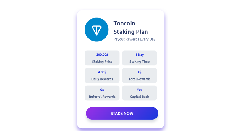 Toncoin Staking Plan